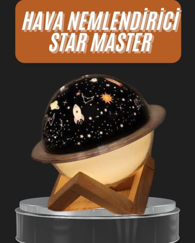 Aromaterapi Hava Nemlendirici Gece Lambası Uzay Model Satürn Oda Kokusu