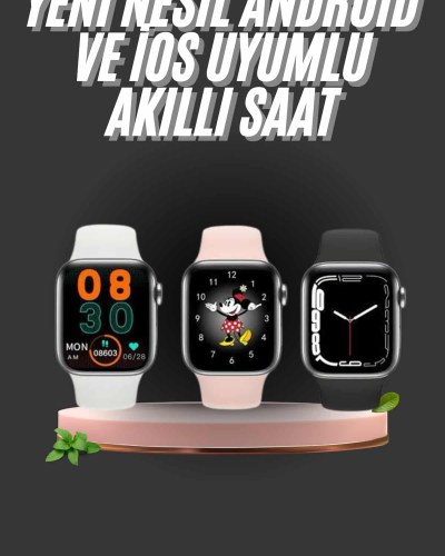 1.83 İnç Akıllı Saat Android ve İOS Uyumlu Çağrı Cevaplayabilen Adımsayar GPS Takibi