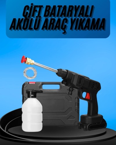 Akülü Oto Araç Yıkama Yüksek Basınçlı Araba Yıkama Makinesi Şarjlı