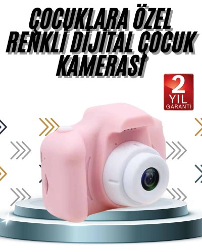 Çocuklara Özel Fotoğraf Ve Video Çeken Mini Çok Renkli Fotoğraf Makinesi