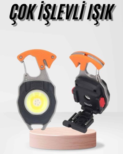 Çok İşlevli Acil Durum Işığı USB Şarjlı Cep Feneri 7 Farklı Mod