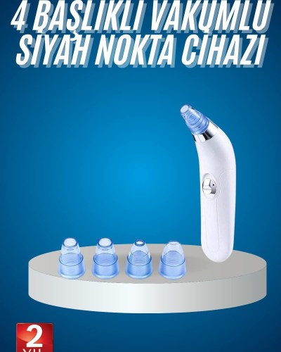 4 Başlıklı Vakumlu Siyah Nokta Ve Yüz Temizleme Cihazı