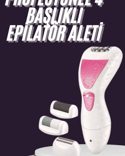 4 Başlıklı Lazer Öncesi Kısaltma Epilasyon Aleti Epilatör Çok Amaçlı
