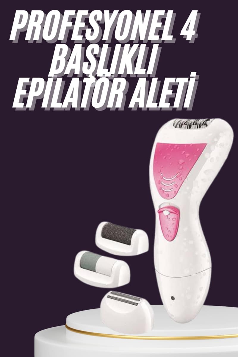 4 Başlıklı Lazer Öncesi Kısaltma Epilasyon Aleti Epilatör Çok Amaçlı