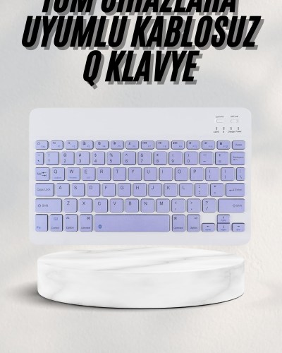 Android ve İOS Uyumlu Bluetooth Kablosuz Türkçe Q Klavye Renkli