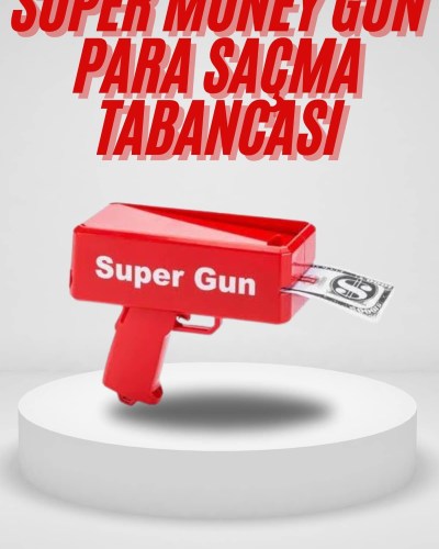 Para Saçma Tabancası Kırmızı Para Fırlatma Oyuncağı Parti Eğlencesi