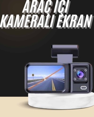 1080p Sürüş Kaydedici 2 İnç Araç Araba Ön İç Arka DVR IPS Ekran