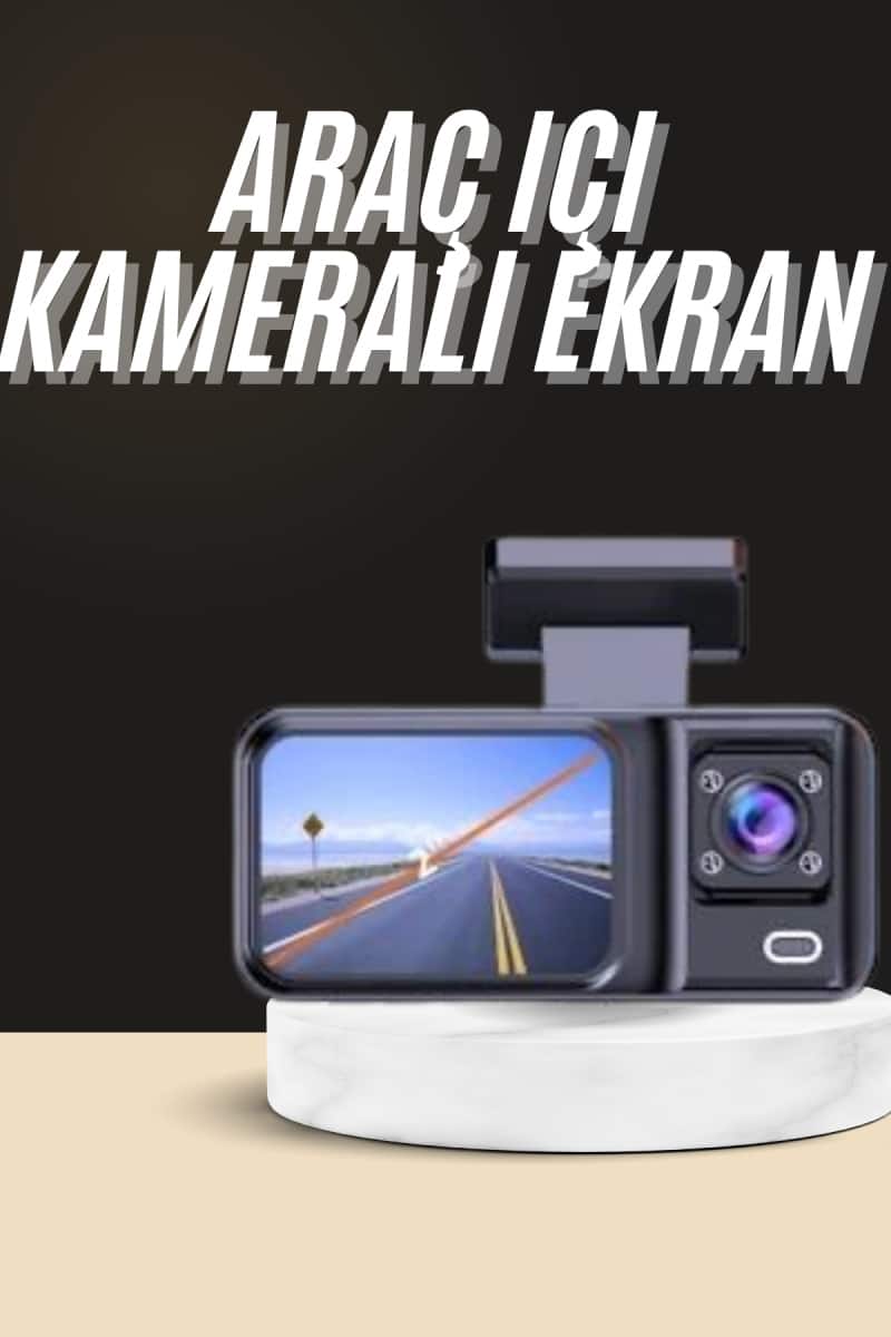 1080p Sürüş Kaydedici 2 İnç Araç Araba Ön İç Arka DVR IPS Ekran