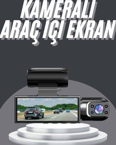 Video ve Fotoğraf Kaydedici Sürüş Kamerası Ön ve Arka Çift Kameralı