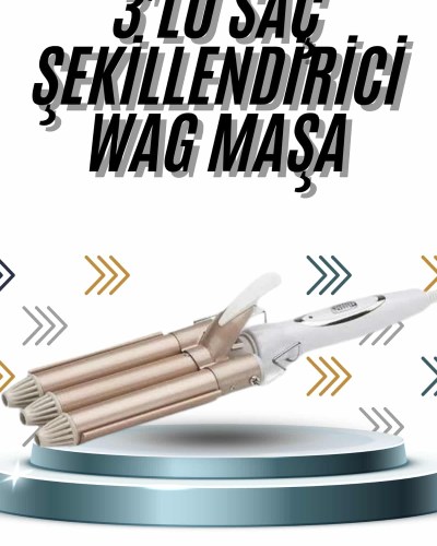 Wag Maşa Profesyonel Saç Şekillendirici İyon Özellikli Isı Kademeli