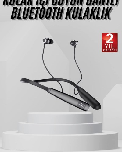 Boyun Askılı 100 Saat Kablosuz Kulaklık Göstergeli Bluetooth Kulaklık