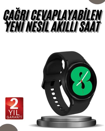 Akıllı Saat Bluetooth Bağlantılı Yuvarlak Ekran Plastik Kordonlu