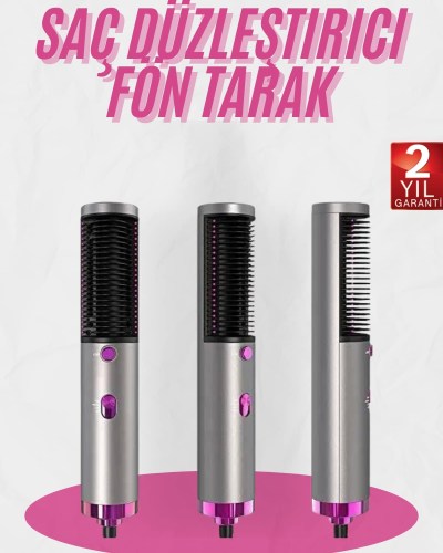 Fön Tarak Düzleştirici Seramik Kaplama Fön Makinesi Saç Kurutma