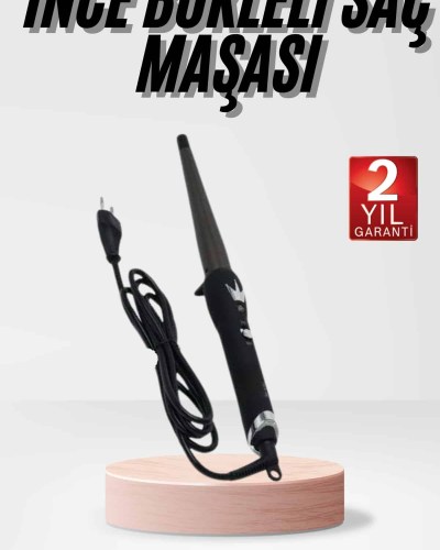 Isı Ayarlı 19MM Saç Maşası Belirgin Bukleler İnce Maşa Seramik Kaplama