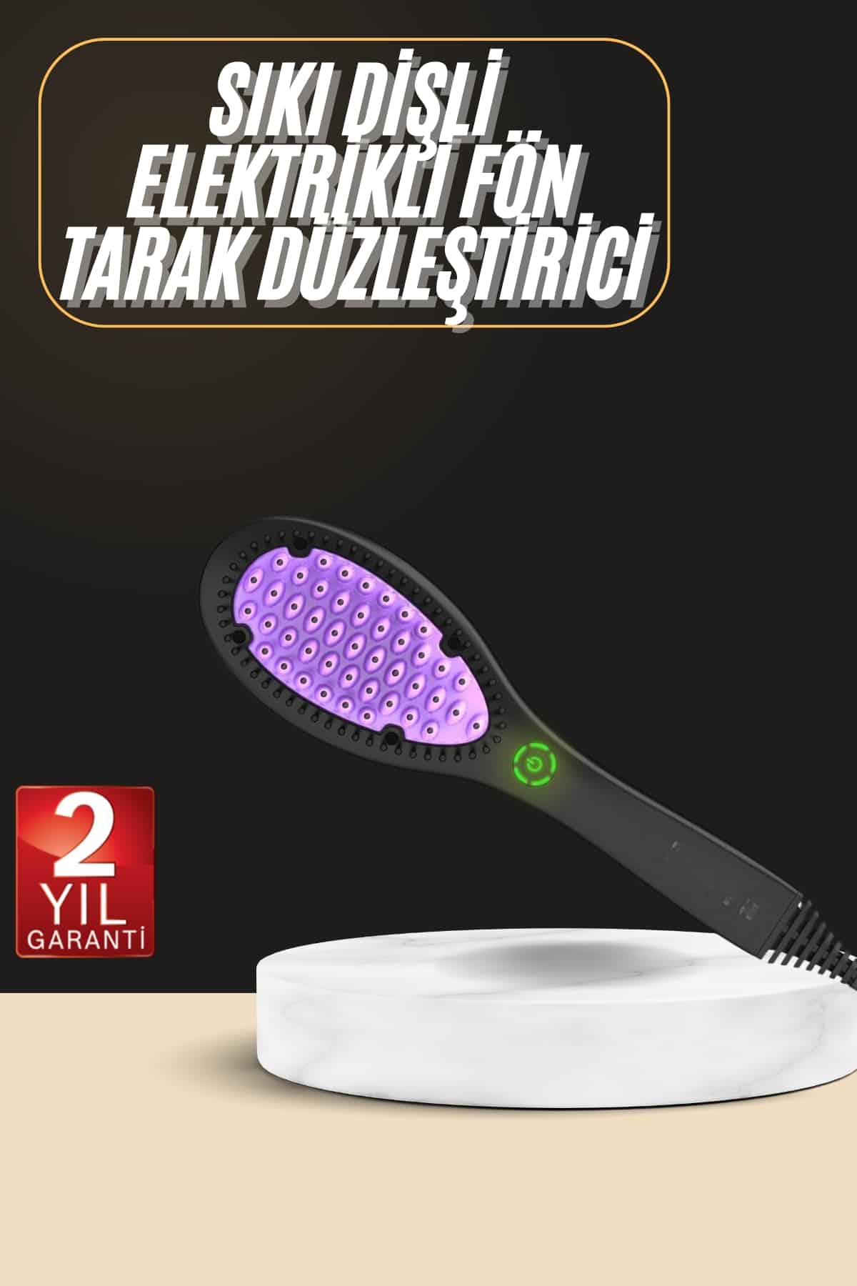 Yıpranma Karşıtı Saç Düzleştirici Tarak Fön Tarak 5 Kademeli