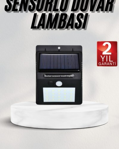 Bahçe Aydınlatması Güneş Enerjili Led Işık Lamba Sensörlü Dekoratif