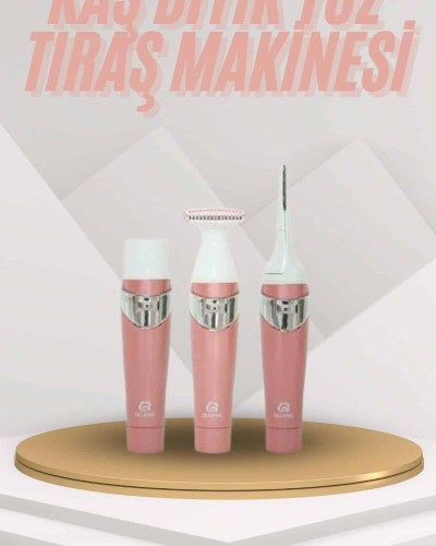 Yüz Kaş ve Tüm Vücut Epilasyon Aleti 3 Başlıklı Hassas Ciltlere Uygun Epilatör
