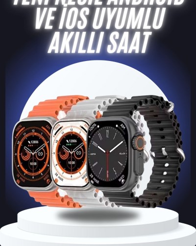Yeni Nesil Akıllı Saat Çok Yönlü Titreşimli 49 MM Android ve İOS Uyumlu