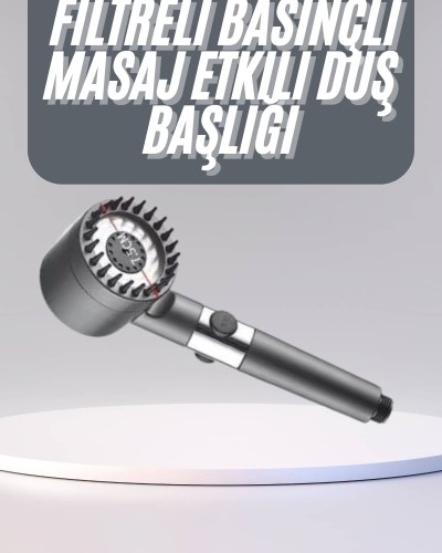 Yüksek Performanslı Masaj Etkili Su Tasarruflu Duş Başlığı Krom Kaplama Uzun Ömürlü