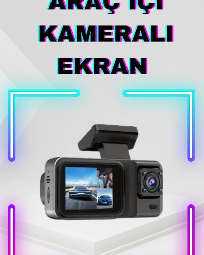 2 İnç Araç İçi Kameralı Ekran 1080P Full HD Kaliteli Hafıza Kart Destekli