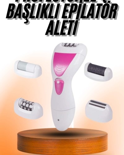 4 Başlıklı Bakım Cihazı Epilatör Tüy Alma Makinesi Topuk Törpüsü