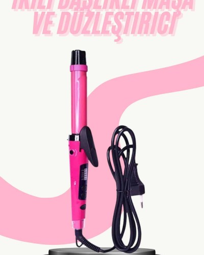 Saç Düzleştirici Şekillendirici Saç Maşası İkili Şekillendirici Isı Ayarlı