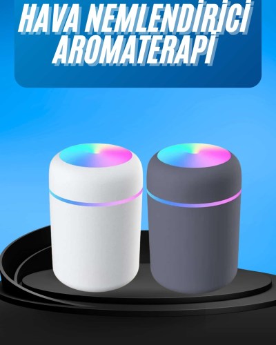 Humidifier LED Işıklı Mini Ortam Oda Kokusu Aromaterapi Buhardanlık