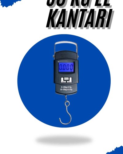 El Kantarı Dijital El Terazisi 50 Kg Kapasiteli LCD Ekranlı
