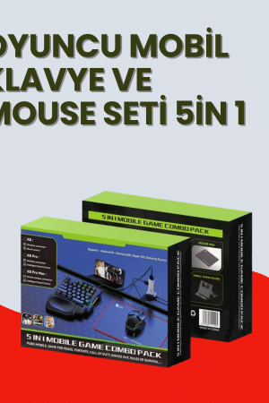 5in1 BT5.3 Mobil Oyun Kiti Klavye Mouse Dönüştürücü Seti