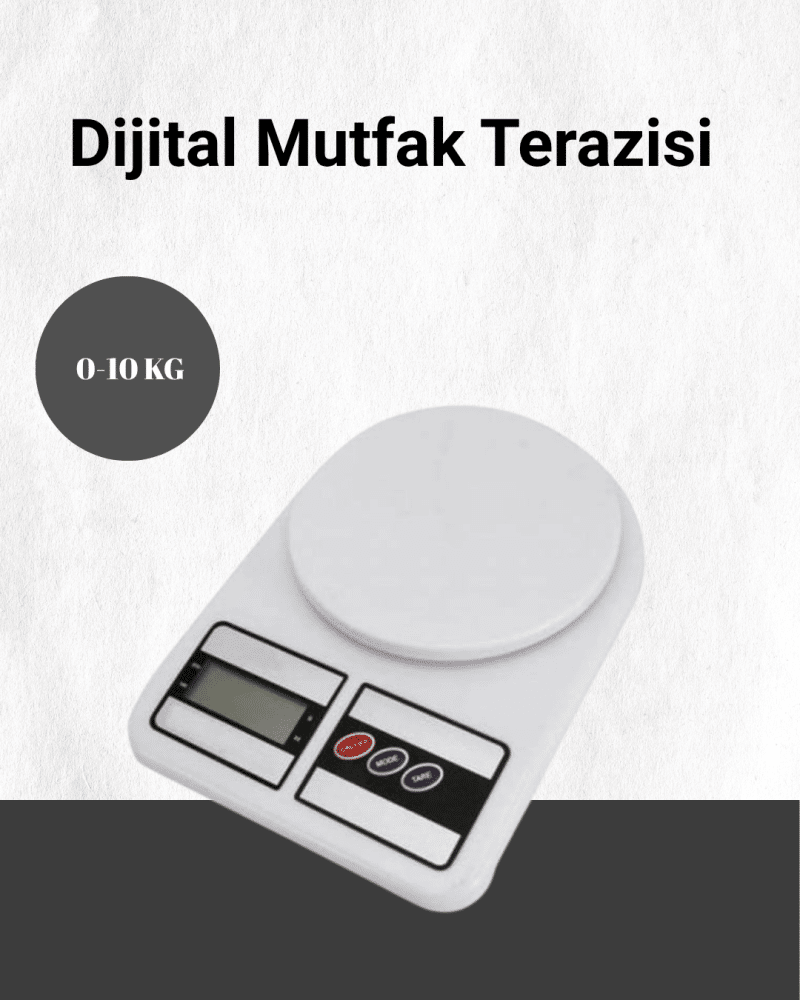 Hassas Ölçüm İçin Dijital Mutfak Tartısı – 10 Kg Kapasiteli