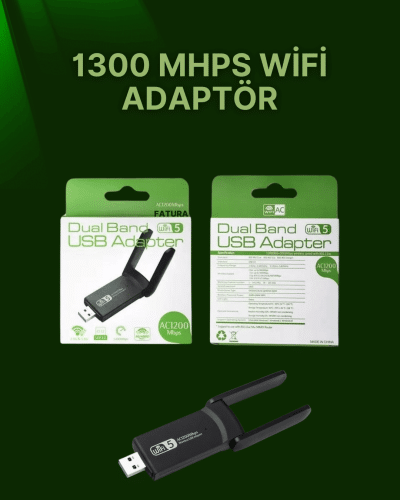 USB 3.0 Wireless Adaptör – 2.4GHz & 5GHz Destekli