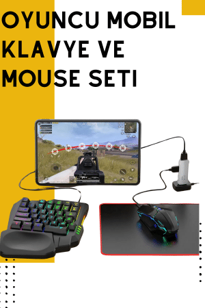 Tak-Çalıştır Mobil Oyun Ekipmanları Seti – Klavye Mouse Dahil