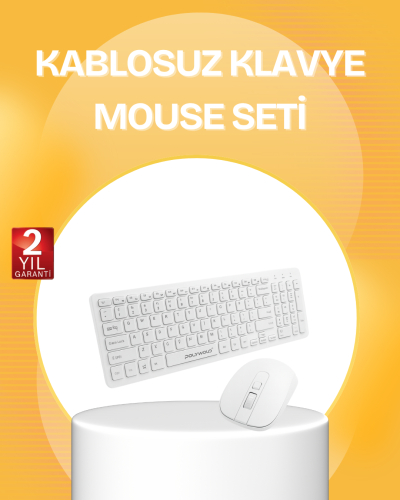 Kablosuz Klavye Mouse Takımı - Ergonomik, Sessiz ve Enerji Tasarruflu