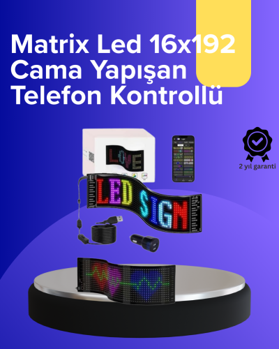 Kayan Yazılı RGB LED Tabela USB Bağlantılı Esnek ve Hafif Işıklı Ekran Paneli