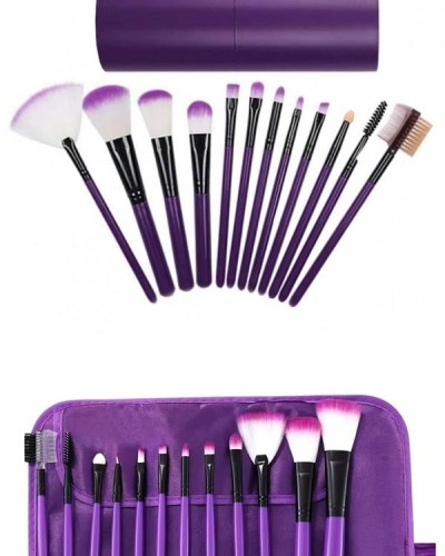 12 Parça Makyaj Fırçası Yumuşak Kıllı Profesyonel Fırça Seti Yüksek Kaliteli Pürüzsüz