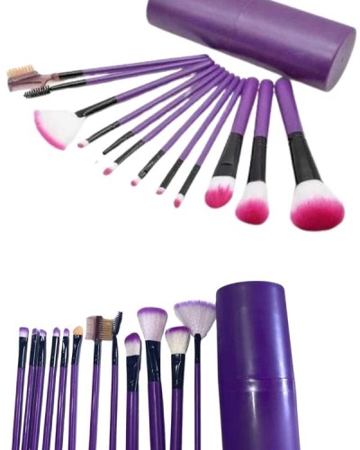 12 Parça Profesyonel Makyaj Fırçası Far Fırçası Allık Fırçası Yumuşak Kıllı