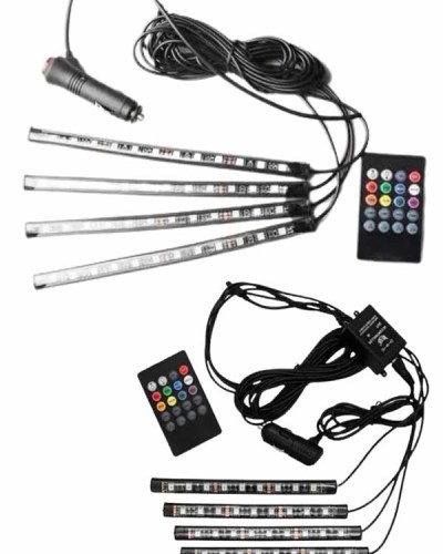 12'Lİ Şerit Led Işık RGB Sese ve Müziğe Duyarlı Araç İçi Ayak Altı