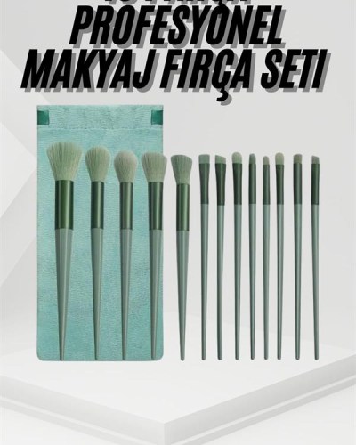 13 Parça Taşınabilir Kılıflı Profesyonel Makyaj Fırça Seti Pudra Allık Fondöten Fırçası