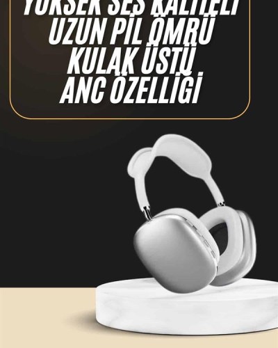 2025 Model Kulak Üstü Kablosuz Bluetooth Kulaklık Gürültü Azalta Uzun Pil