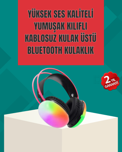 Type-C Şarjlı RGB Işıklı Bluetooth Oyuncu Kulaklığı