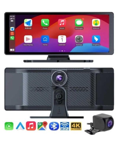 4K Ultra Araç İçi Ön ve Arka Kameralı Ekran HD 2 Kameralı Torpido Üstü Araç Multimedya