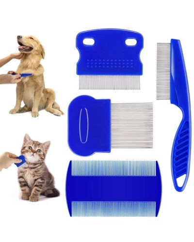 4'lü Bit Evcil Hayvan Tarak Seti Kedi Köpek Bit Tarak Seti Pire Tarağı