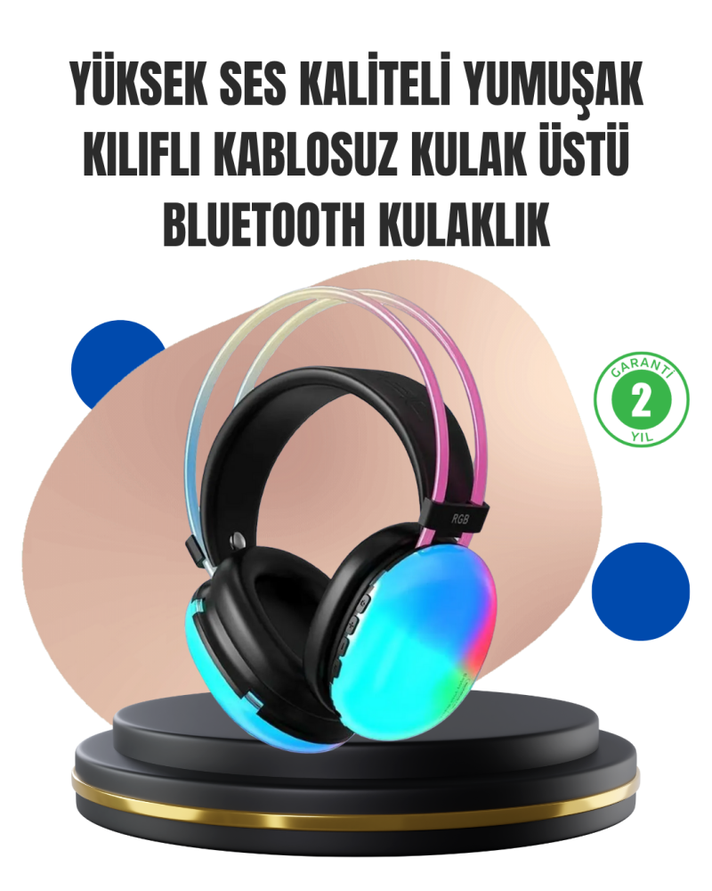 Konforlu Tasarımlı Kablosuz Gaming Kulaklık – Uzun Pil Ömrüyle