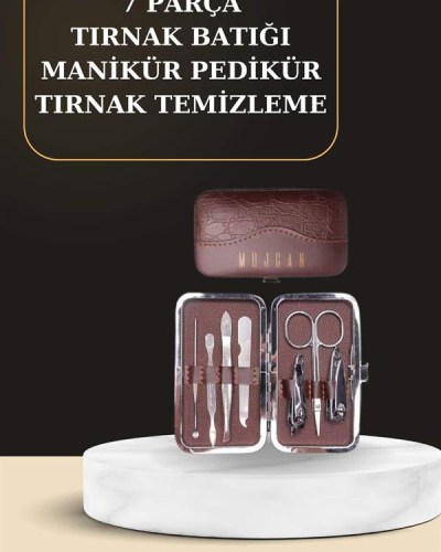 7 Parça Manikür Pedikür Seti El Ayak Bakımı Çantalı Paslanmaz Çelik