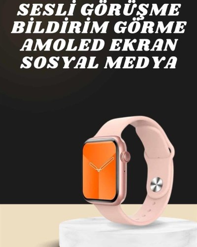 Akıllı Saat Alarm ve Titreşim Uyku ve Sağlık Takibi GPS Uyumlu Nabız Ölçer Sesli Görüşme