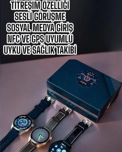 Akıllı Saat Sesli Görüşme NFC ve GPS Uyumlu Bluetooth Bağlantılı