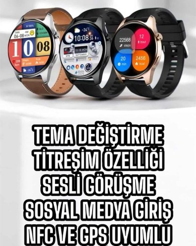 Akıllı Saat Tema Değiştirme Titreşimli Bluetooth Bağlantılı NFC Ve GPS Uyumlu