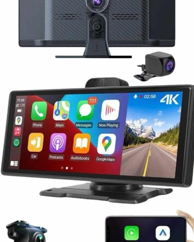 Android ve İOS Uyumlu Ön Arka Çift Kameralı Araç Ekranı Dokunmatik CarPlay