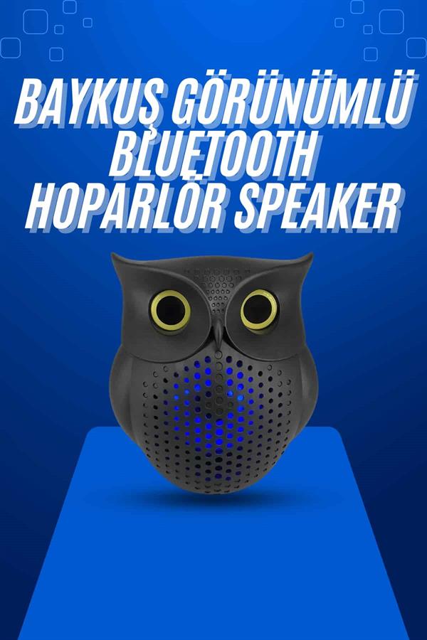 Baykuş Tasarımlı Mini Bluetooth Speaker Yüksek Ses Kaliteli Taşınabilir - Görsel 2