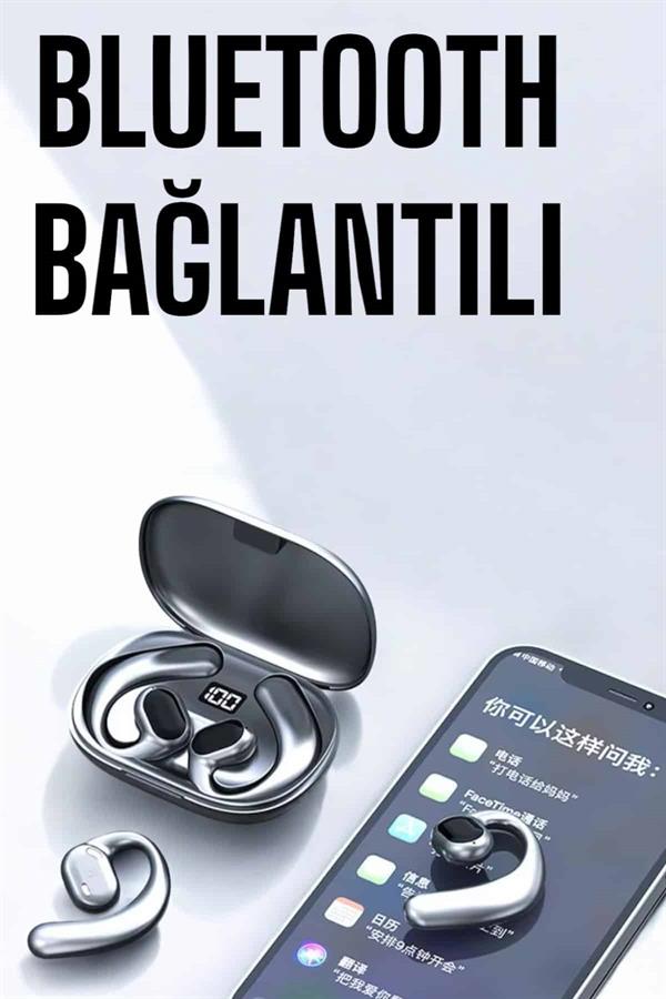 Bluetooth Kulaklık Küpe Görünümlü Yüksek Ses Kaliteli Gamer Kulaklık - Görsel 3